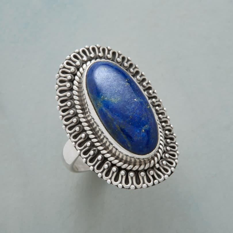 LACED LAPIS RING view 1