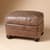 OGDEN LEATHER OTTOMAN view 1 BROWN