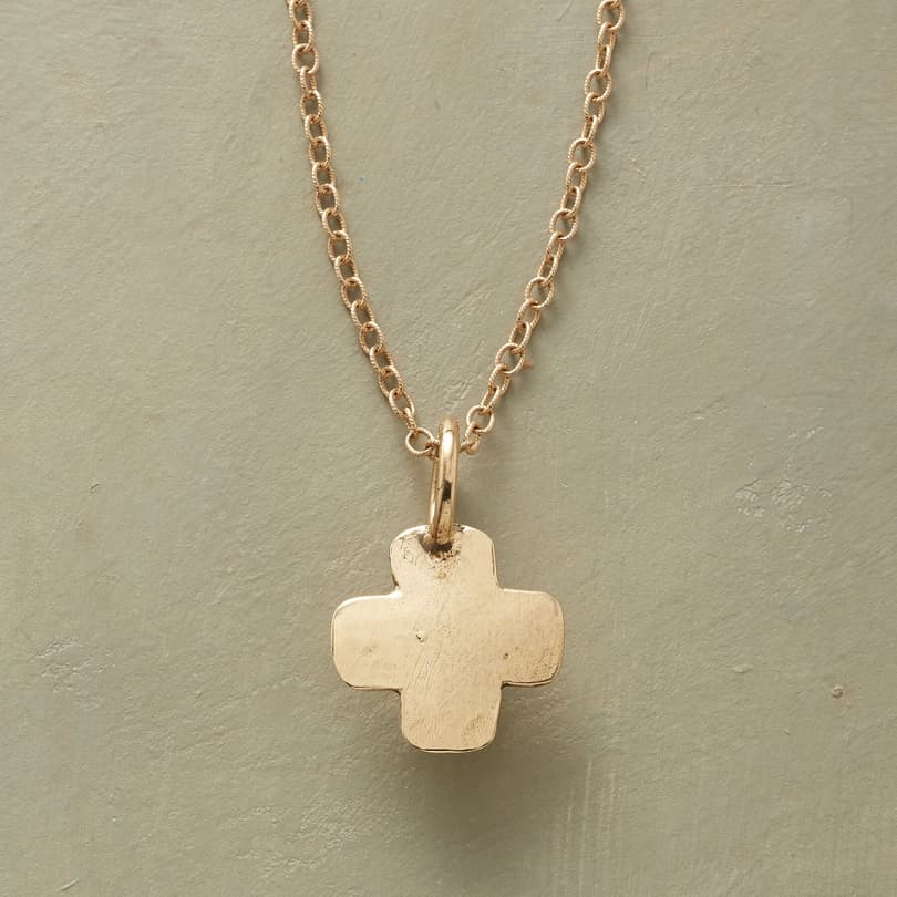 14KT GOLD CROSS CHARM view 1