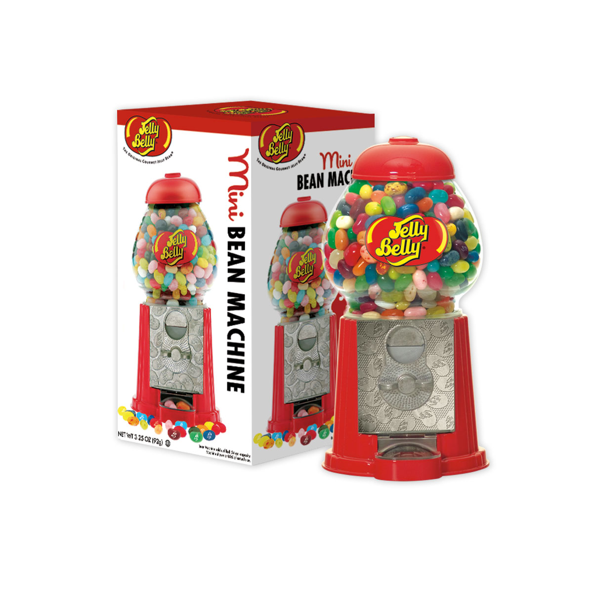Christmas Gift Red Jelly Beans Dispenser Gumball Machine With 8 Flavours Beans 