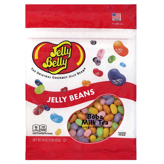 Boba Milk Tea Jelly Beans - 16 oz Re-sealable Bag