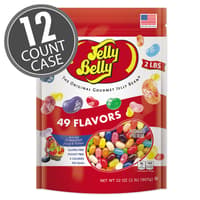 49 Assorted Jelly Bean Flavors - 2 lb Pouches - 12-Count Case