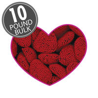 Red Raspberry Hearts - 10 lbs bulk