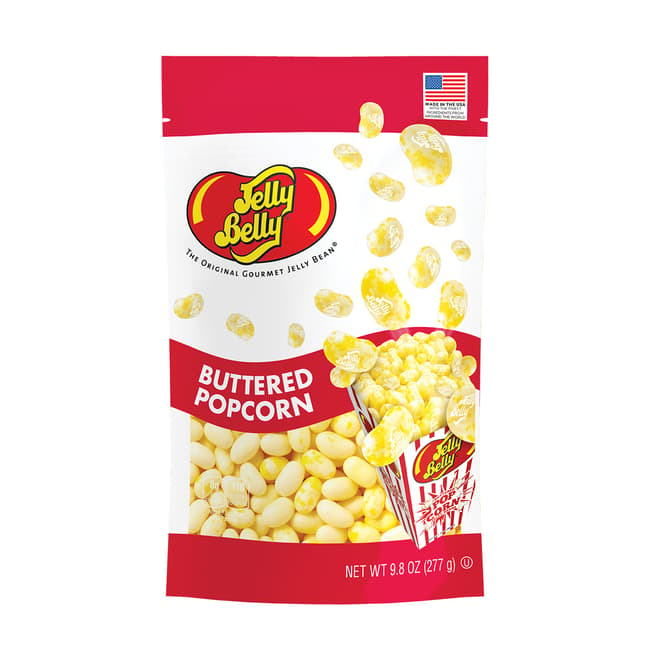Buttered Popcorn Jelly Beans 9.8 oz Pouch Bag