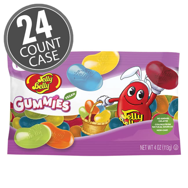 Jelly Belly Easter Assorted Vegan Gummies 4 oz Bag - 24 Count Case