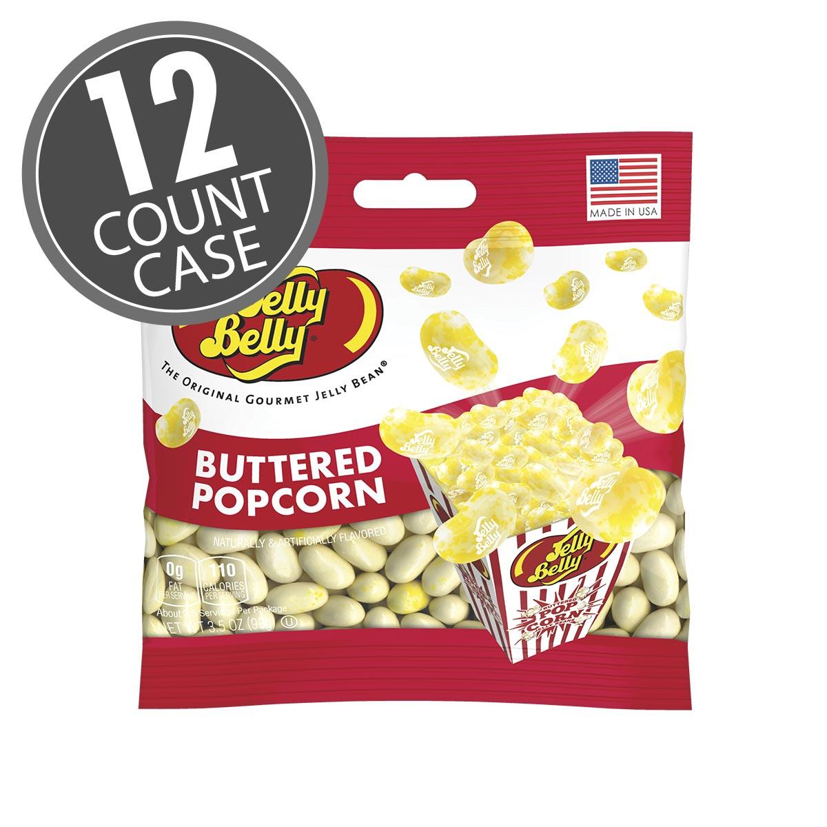 Buttered Popcorn Jelly Beans 3.5 oz Bag 12 Count Case