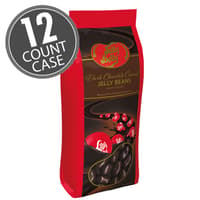 Dark Chocolate Covered Very Cherry Jelly Beans 7 oz Gift Bag - 12-Count Case
