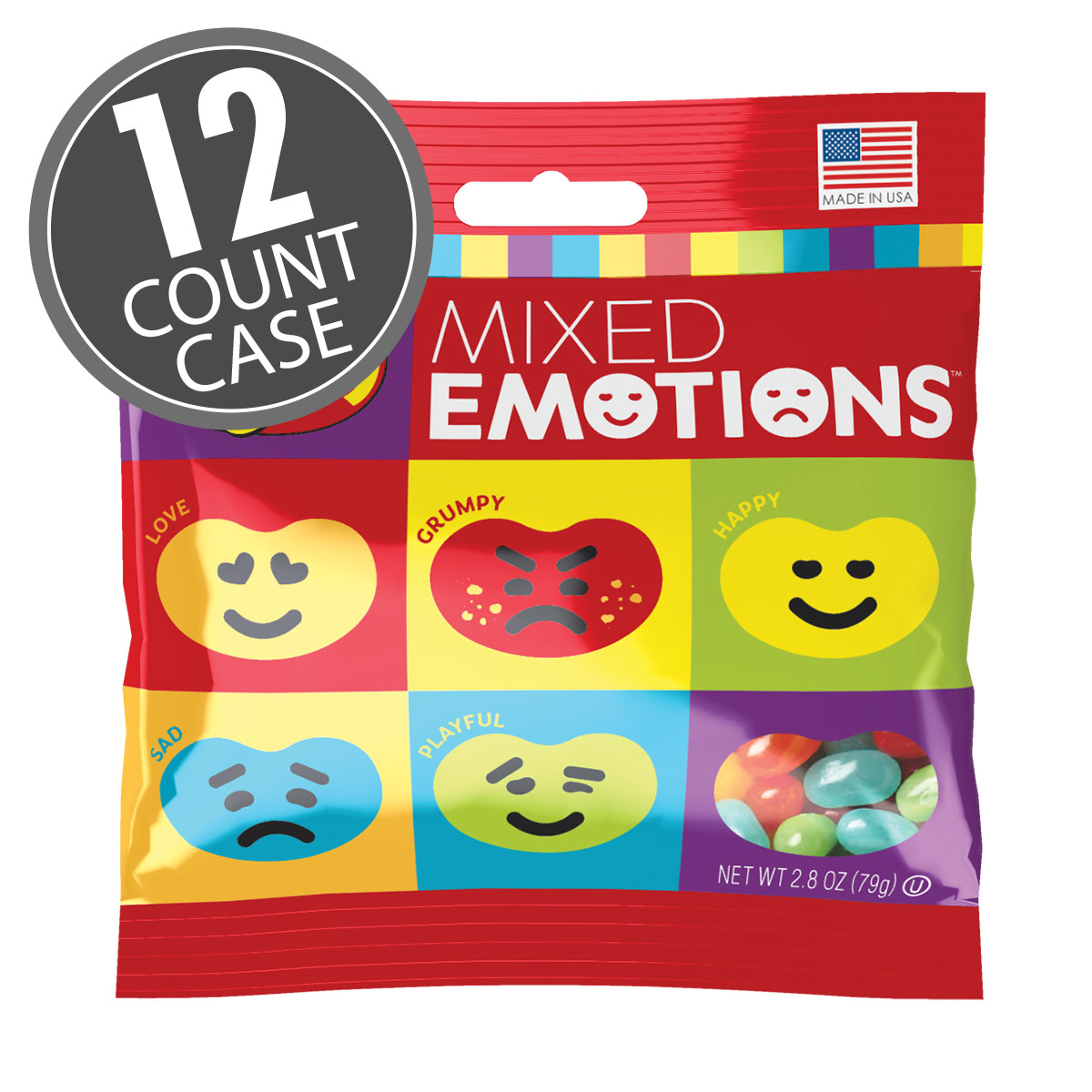 Jelly Belly Mixed Emotions® 2.8 oz Grab & Go® Bag 12-Count Case