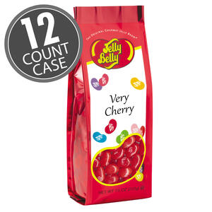 Very Cherry Jelly Beans 7.5 oz Gift Bags (for Easter) - 12 Count Case