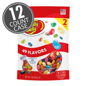 49 Assorted Jelly Bean Flavors - 3 lb Clear Can