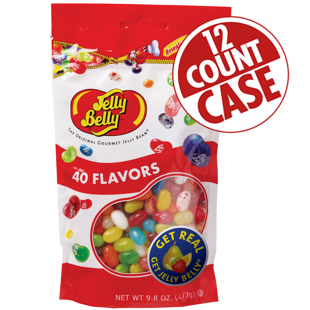 40 Assorted Jelly Bean Flavors 9.8 Oz Bags 12count Case Chatspan