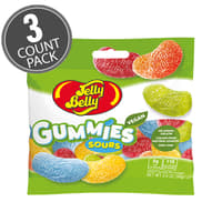 Jelly Belly Assorted Sour Gummies 3.5 oz Bag - 3 Count Pack