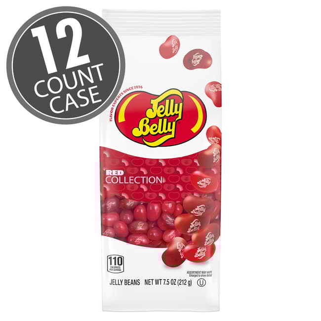 Red Collection Assorted Jelly Beans – 7.5 oz Bag, 12-Count Case