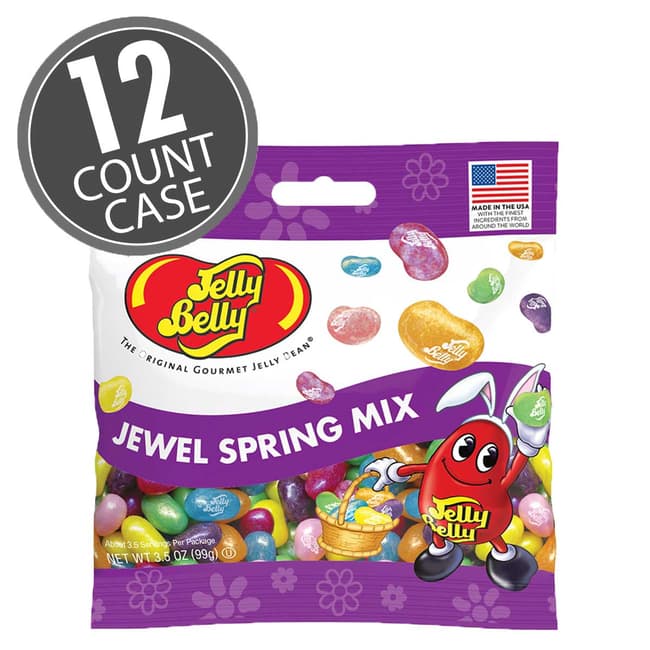 Jewel Spring Mix Jelly Beans  - 3.5 oz Grab & Go® Bag - 12 Count Case