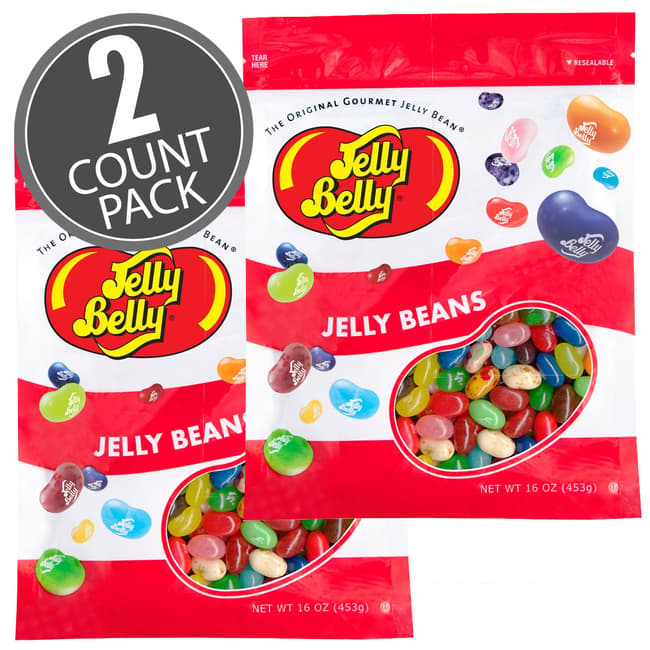 Kids Mix Jelly Beans - 16 oz Re-Sealable Bag - 2 Pack