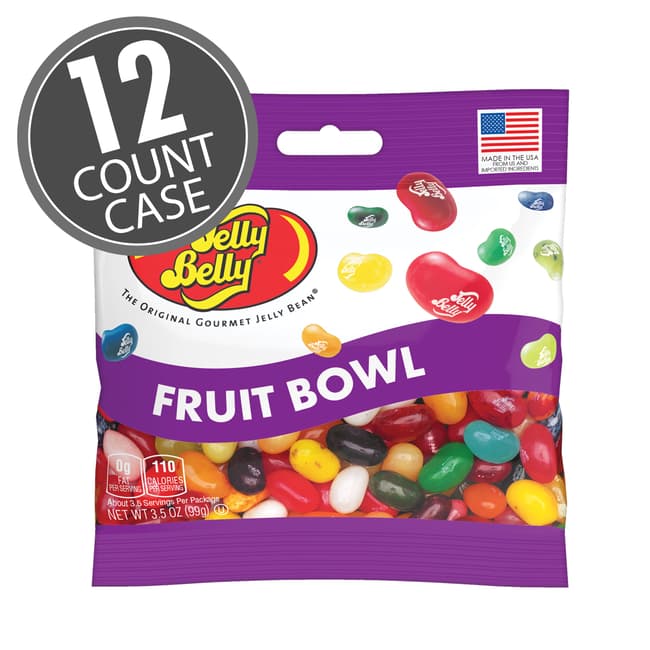 Fruit Bowl Jelly Beans 3.5 oz Grab Go Bag 12 Count Case