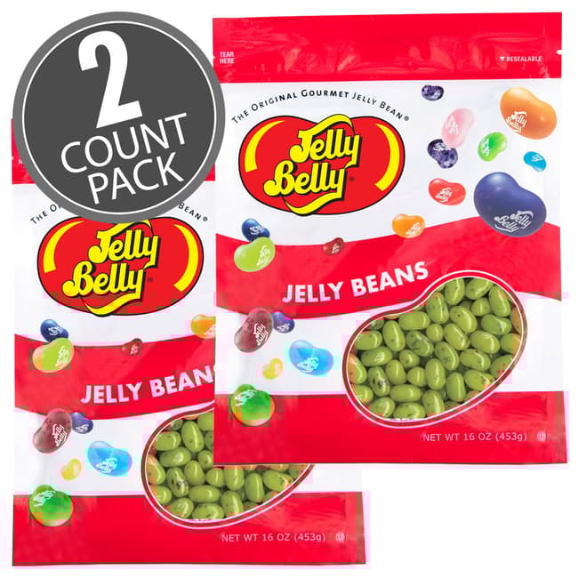 Juicy Pear Jelly Beans 16 oz ReSealable Bag 2 Pack