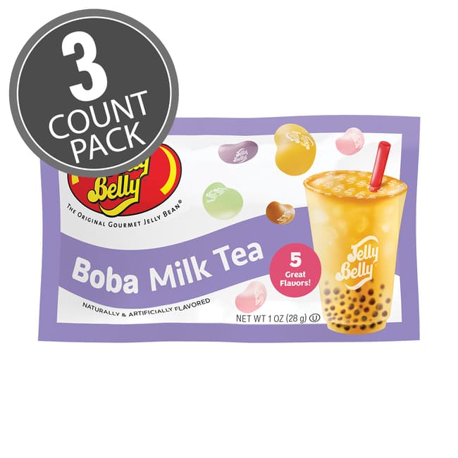 Boba Milk Tea Jelly Beans 1 oz. Bag - 3-Count Pack