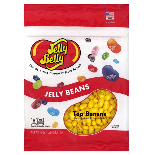 Top Banana Jelly Beans - 16 oz Re-Sealable Bag