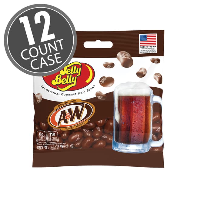 A&W® Root Beer Jelly Beans 3.5 oz Grab & Go® Bag - 12 Count Case