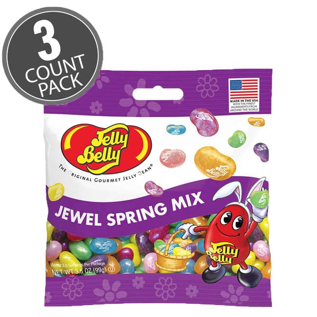 Jewel Spring Mix Jelly Beans 3.5 oz Grab & Go® Bag - 3-Count Pack