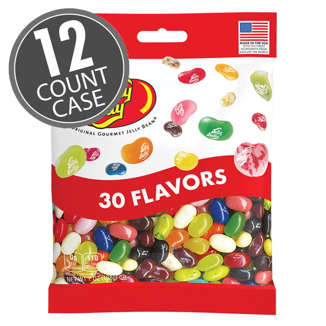 30 Assorted Jelly Bean Flavors 7 Oz Bags 12 Count