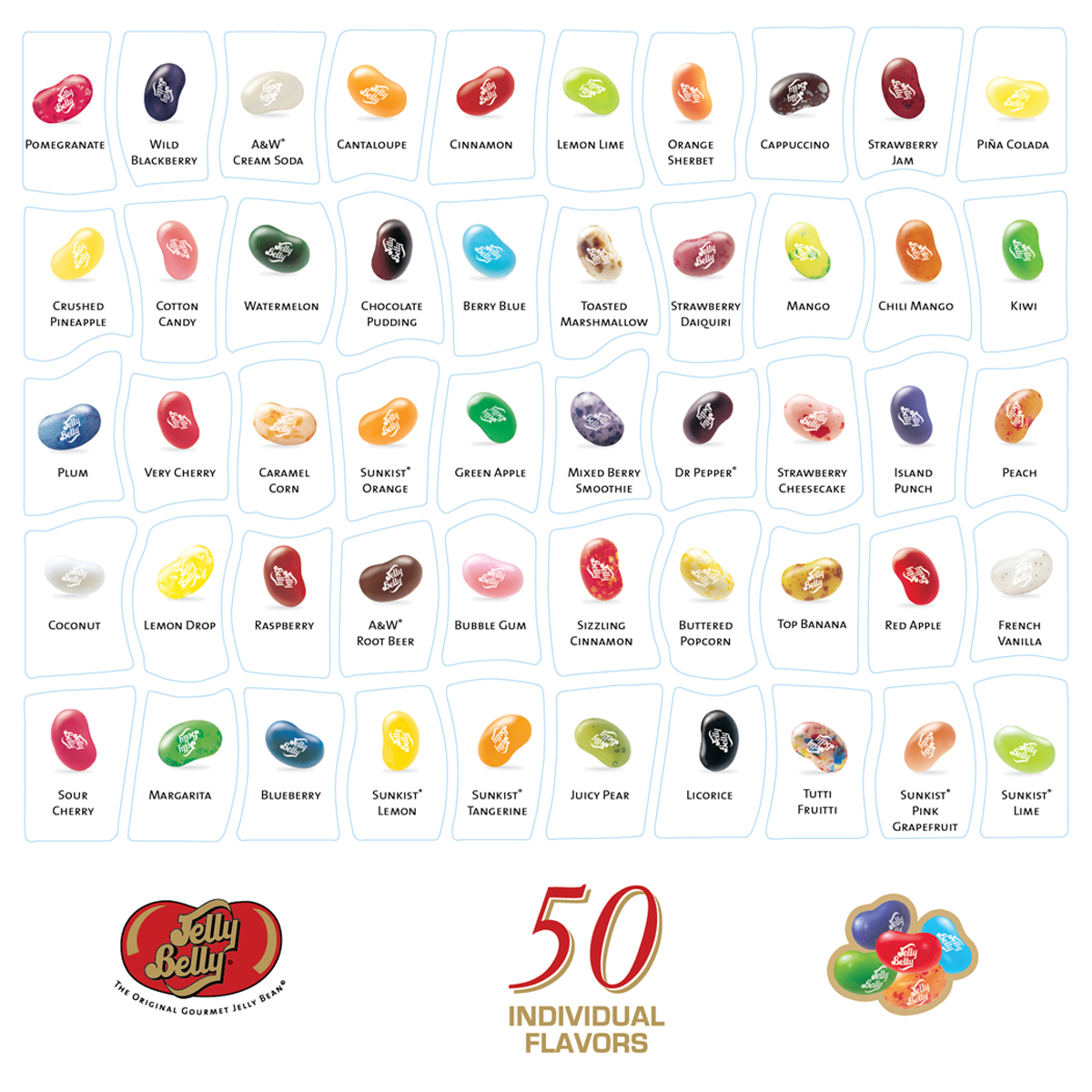 まとめ買い特価 ジェリーベリージェリービーンズ50フレーバー 6ポンド Jelly Belly Beans 50 Flavors 6 Lbs