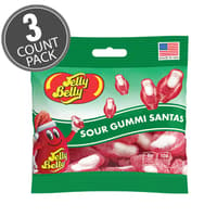 Sour Gummi Santas 3 oz Grab & Go® Bag 3-Count Pack