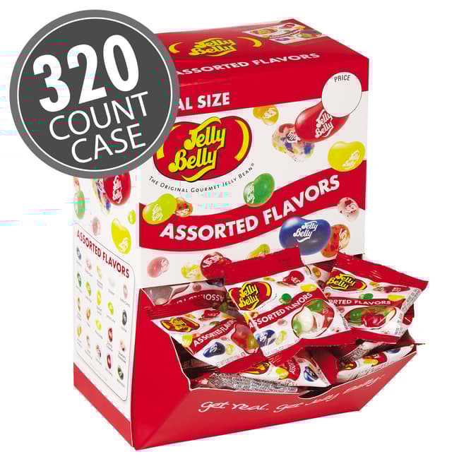 20 Assorted Jelly Bean Flavors 0.35 oz. bag 320 Count Case