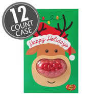 Jelly Belly Christmas Rudolph Greeting Card - 1 oz - 12-Count Case