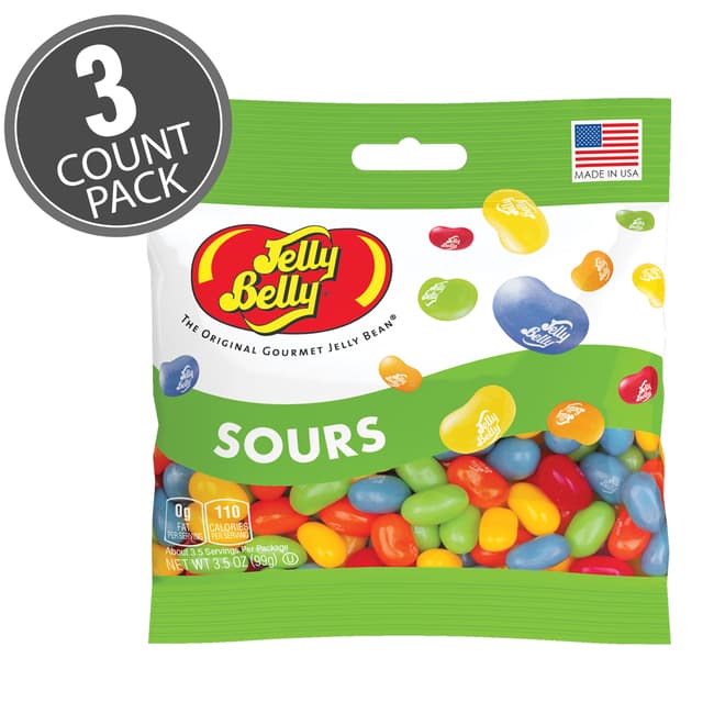 Sours Jelly Beans 3.5 oz Grab & Go® Bag - 3 Pack