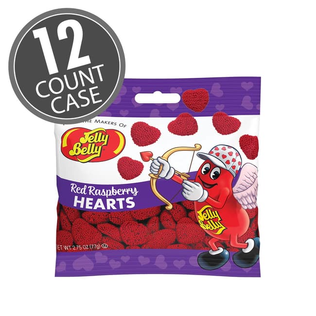 Red Raspberry Hearts 2.75 oz Grab & Go® Bag - 12 Count Case