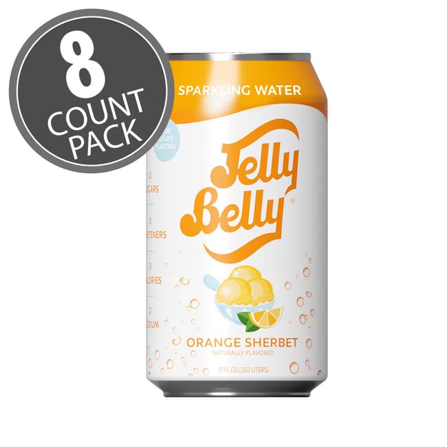 Jelly Belly Orange Sherbet Sparkling Water 8 Pack