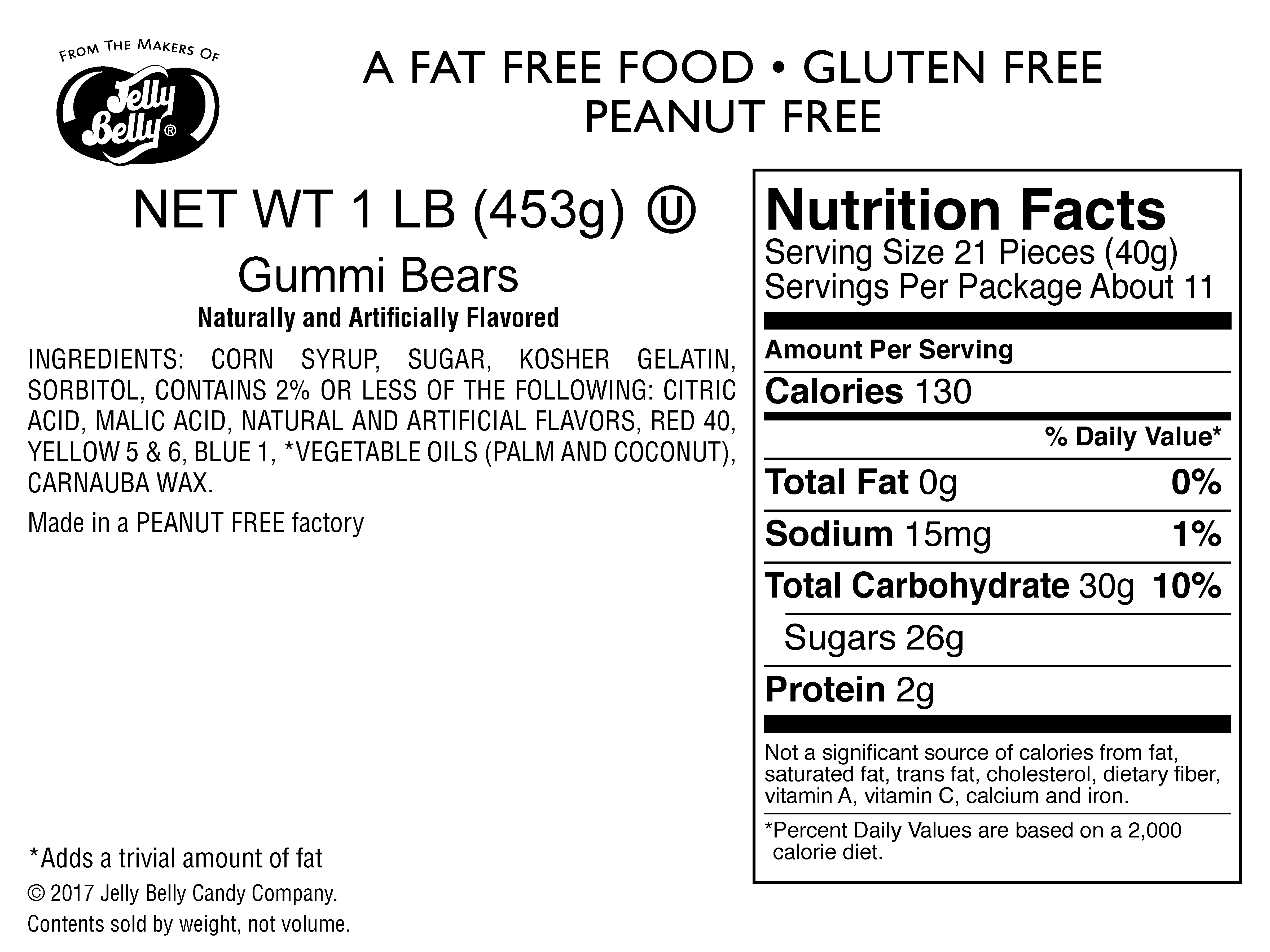 Gummy Bear Nutrition Label Juleteagyd