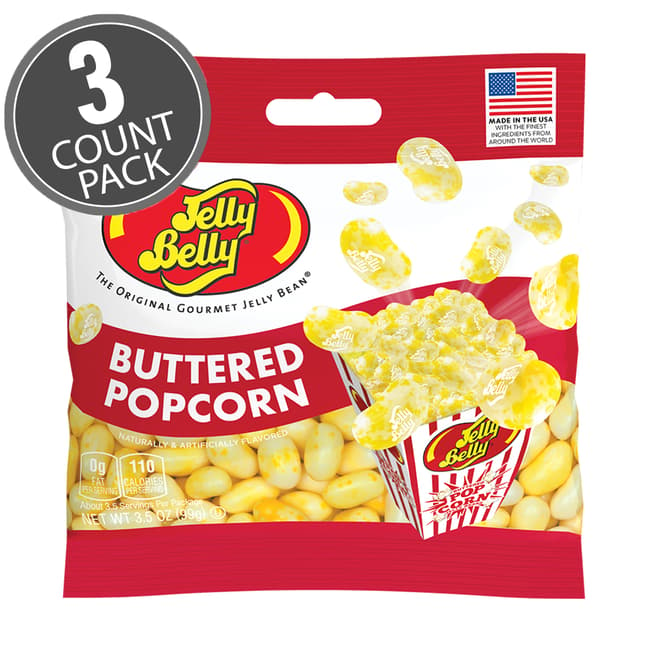 Buttered Popcorn Jelly Beans 3.5 oz Grab & Go® Bag - 3 Pack