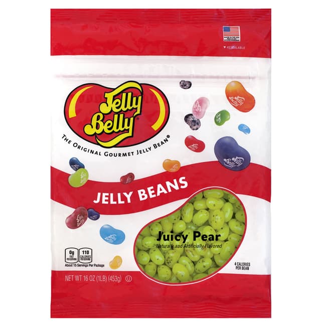 Juicy Pear Jelly Beans - 16 oz Re-Sealable Bag