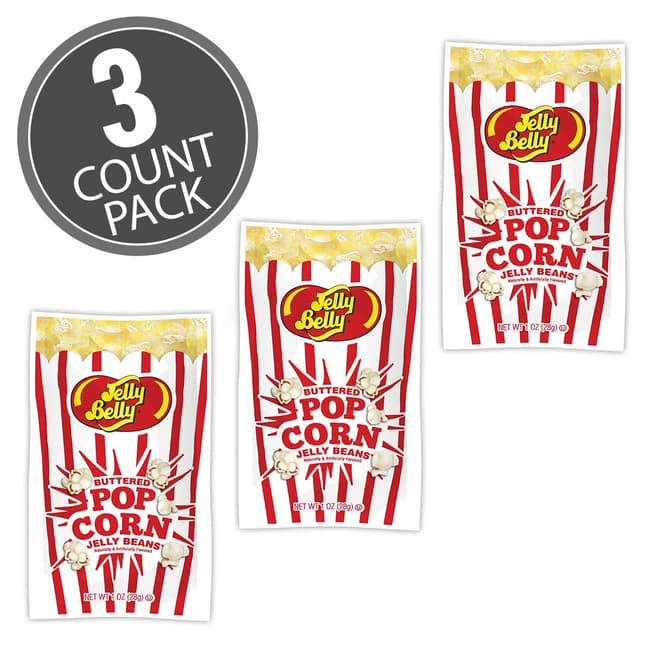 Jelly Belly Buttered Popcorn 1 oz Bag, 3-Count Pack