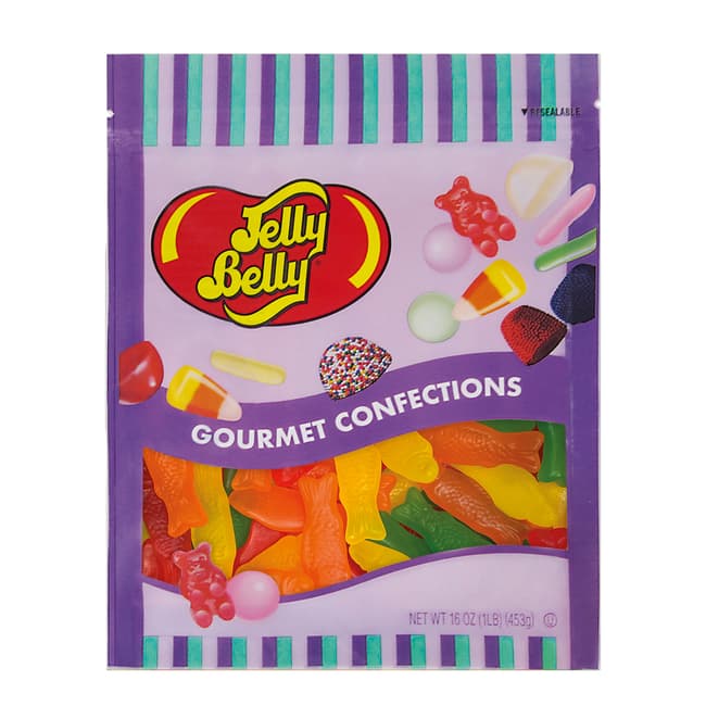 Jelly Belly Fish Chewy Candy - 16 oz Re-Sealable Bag