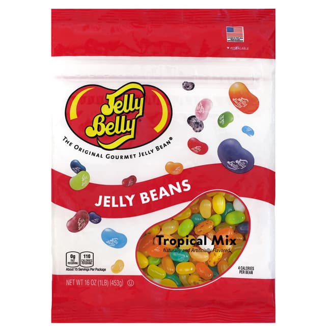Tropical Mix Jelly Beans - 16 oz Re-Sealable Bag