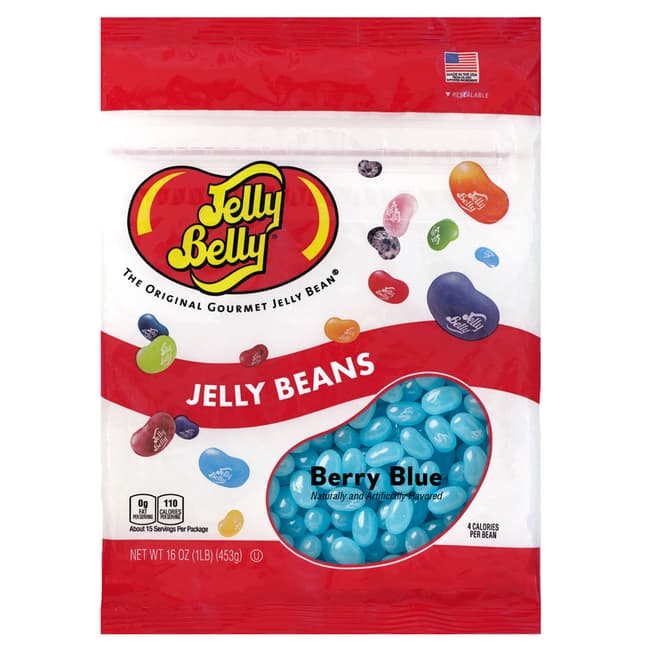 Berry Blue Jelly Beans 16 Oz. Re Sealable Bag