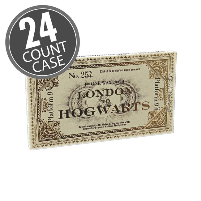 Harry Potter™ Platform 9 3/4 Hogwarts™ Express Ticket Milk Chocolate with Crisped Rice Candy Bar - 1.5 oz - 24 Count Case