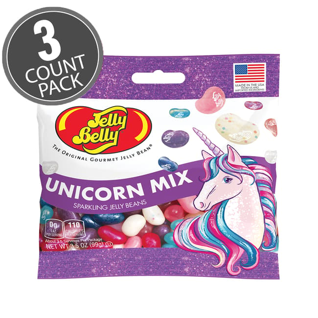 Unicorn Mix Jelly Beans 3.5 oz Grab & Go® Bag - 3 Count Pack