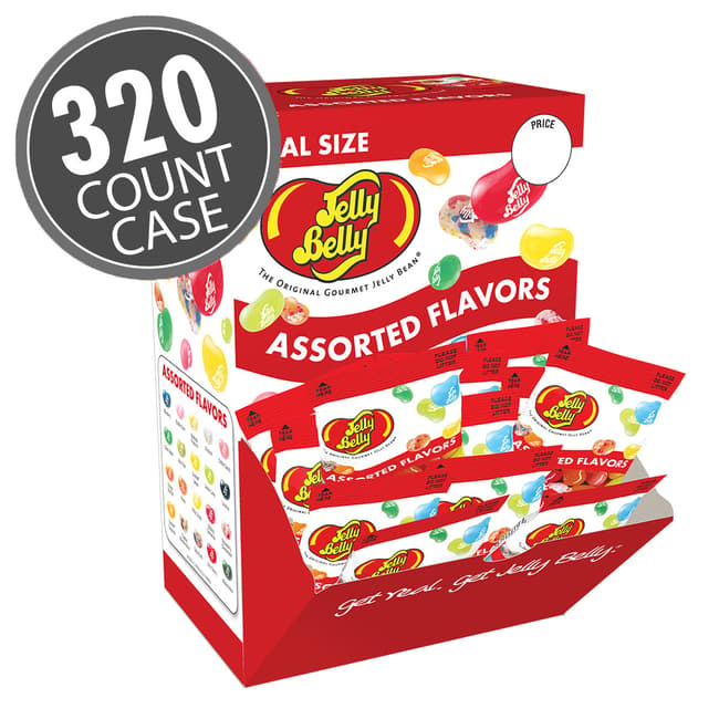 20 Assorted Jelly Bean Flavors - 0.35 oz. bag - 320 Count Case