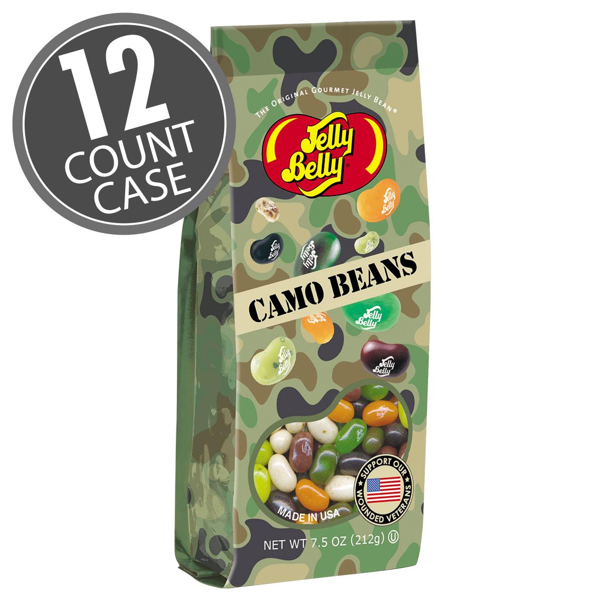 Camo Jelly Beans 7.5 oz Gift Bag 12 Count Case