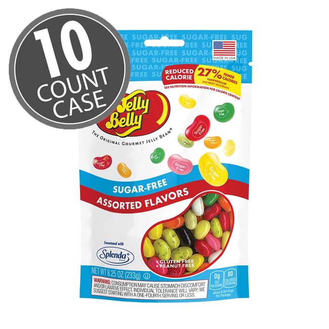 Sugar-Free Jelly Beans 8.25 oz Pouch Bag - 10 Count Case