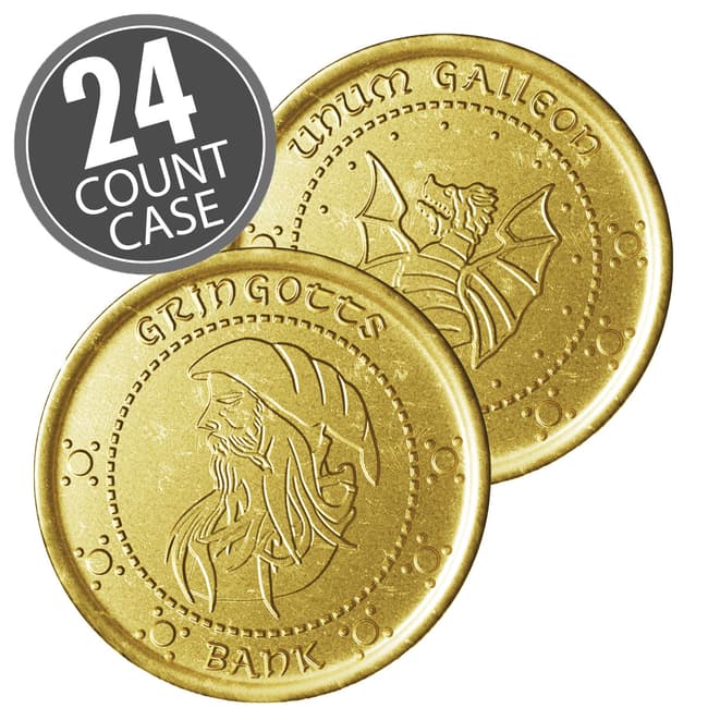 Harry Potter Gringotts Galleon 0.81 oz Milk Chocolate Coin - 24-Count Case