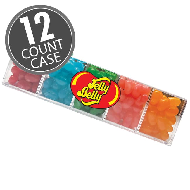 Jelly Belly 5 Flavor 40 oz Clear Gift Box 12 Count Case