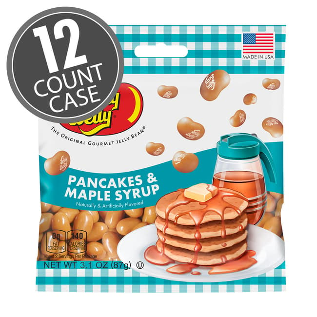 Pancakes & Maple Syrup Jelly Beans - 3.1 oz Bag - 12 Count Case