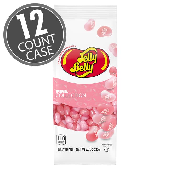 Pink Collection Assorted Jelly Beans – 7.5 oz Bag, 12-Count Case