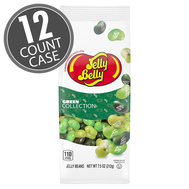 Green Collection Assorted Jelly Beans – 7.5 oz Bag, 12-Count Case